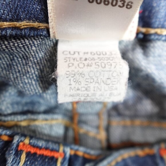 True Religion Joey Big T Jeans Women's 27 Low Rise Flare Bell Bottom Made in USA - Picture 7 of 10